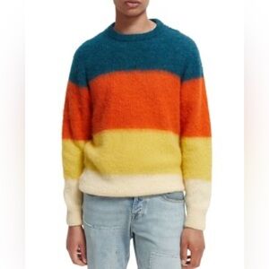 Scotch & Soda Size M Colorblocked Alpaca Crewneck Sweater